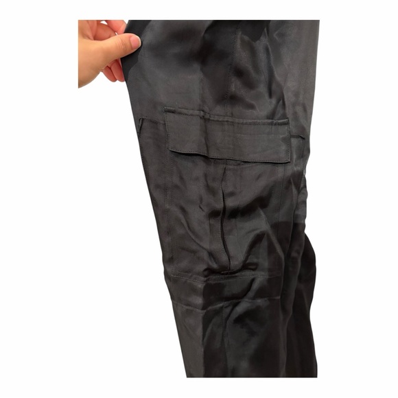 Cinq à Sept Black Cupro Cami Jumpsuit | Minimalist Scandi Chic - Picture 7 of 11